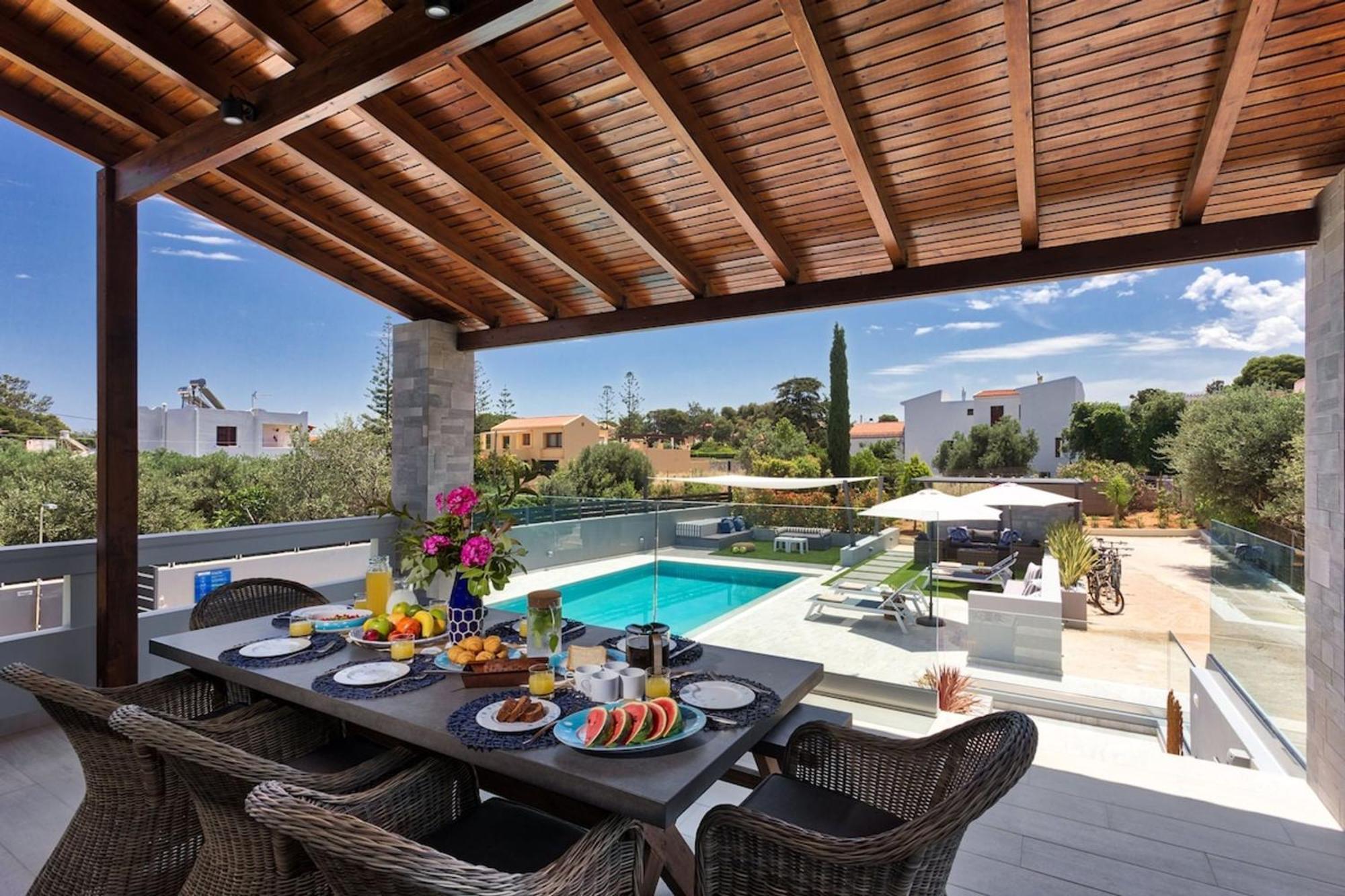 Villa Ampelaki - Premium Villa With Heated Pool Kounoupidhianá Eksteriør bilde
